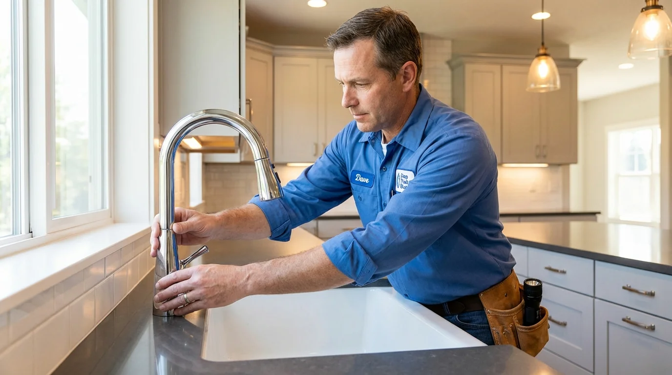 Kitchen faucet installation by Johns Plumbing LLC in Lynwood