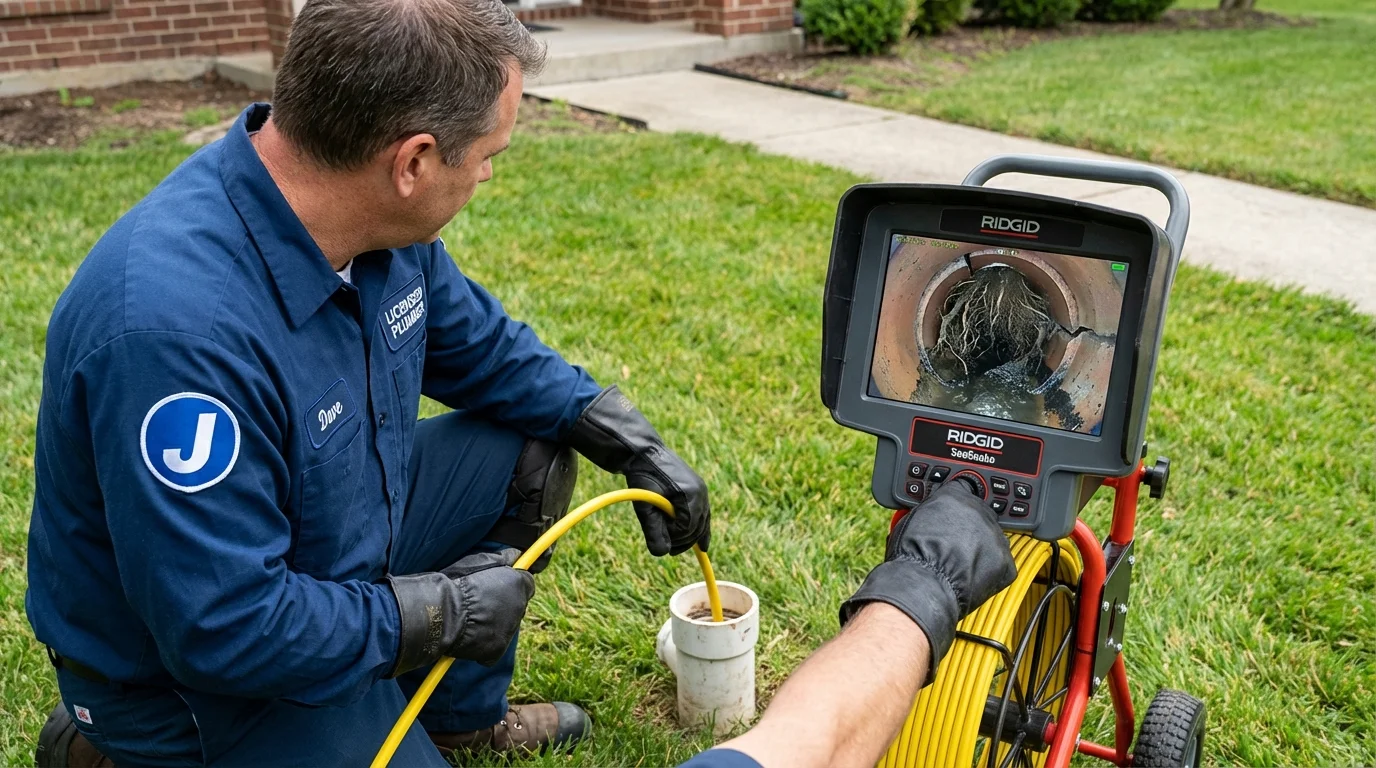 Sewer camera inspection being performed by Johns Plumbing LLC in Lynwood